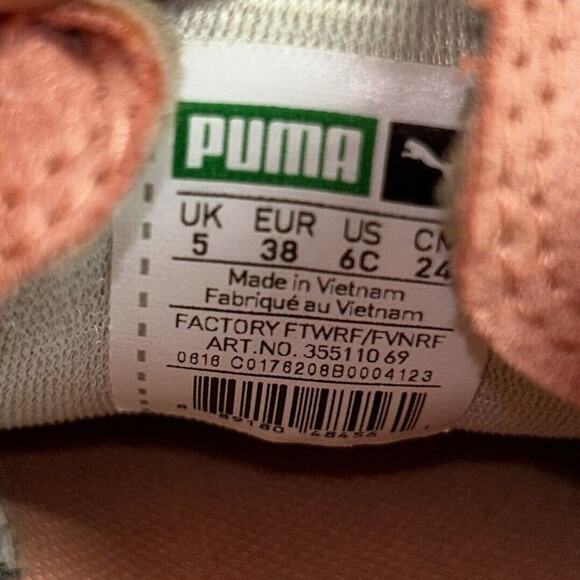 Puma Big Kids Youth US Size 6 C Desert Flower Pink Suede 35511069 Sneaker Shoes - Picture 10 of 12